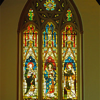 Buy canvas prints of North Stained Glass Window Christ Church Cathedral by Mark Sellers
