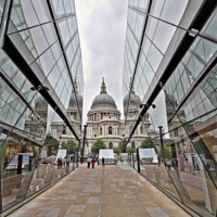 Buy canvas prints of St Pauls from One New Change by Sean Foreman