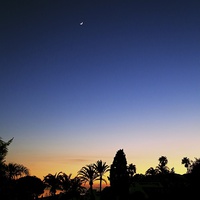 Buy canvas prints of  Sunset and moon by Sean Foreman