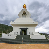 Buy canvas prints of Serene Stupa of Benalmadena by Sean Foreman
