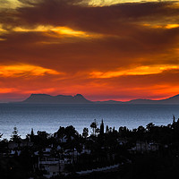 Buy canvas prints of Gibraltar Sunset by Sean Foreman