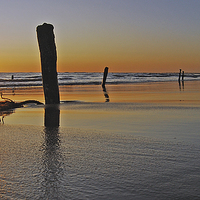 Buy canvas prints of  Posts at Sunrise by Eric Watson