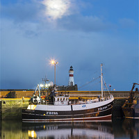 Buy canvas prints of Fraserburgh Harbour Evening Scene Photo by Bill Buchan
