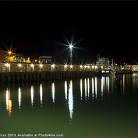 Buy canvas prints of Peterhead Harbour Night Photo by Bill Buchan