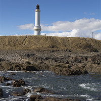 Buy canvas prints of Girdleness Lighthouse Rocks Photo by Bill Buchan
