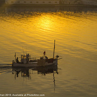 Buy canvas prints of Fishing Boat At Dawn Photo by Bill Buchan