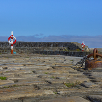 Buy canvas prints of  Portsoy Cobles, Rope, Rust and Red by Bill Buchan