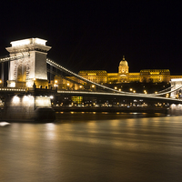 Buy canvas prints of  Budapest Chain Bridge and Royal Palace by Bill Buchan
