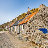 Buy canvas prints of FIshermen's Cottages by Bill Buchan