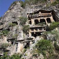 Buy canvas prints of fethiye lycian rock tombs by david harding