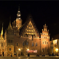 Buy canvas prints of Poland Wroclaw Town Hall by david harding