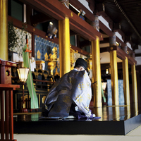Buy canvas prints of Japan Shinto priest by david harding