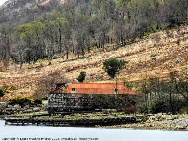 Etive Boathouse Picture Board by Laura McGlinn Photog