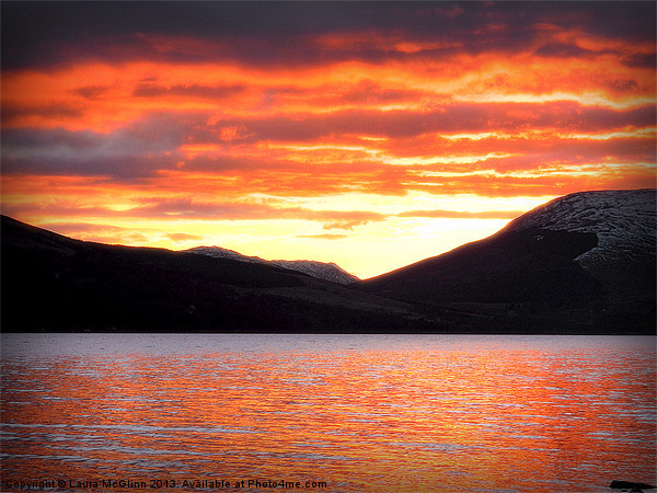 Loch Earn Red Picture Board by Laura McGlinn Photog