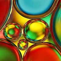 Buy canvas prints of Rainbow Sprinkle Oil Drops by Sharon Johnstone