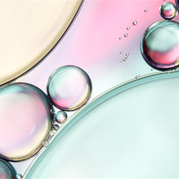 Buy canvas prints of Aqua Fresh Bubble Abstract by Sharon Johnstone