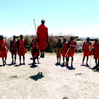 Buy canvas prints of Masai Mara tribal love dance by grant norton
