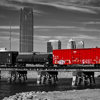 Buy canvas prints of The Red Box Car by Doug Long