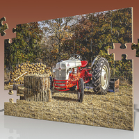 Buy canvas prints of Old Ford Tractor Puzzle by Doug Long