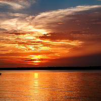 Buy canvas prints of Lake Sunset by Doug Long