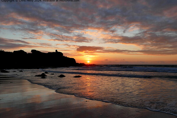 St Ives Sunset Picture Board by Chris Petty