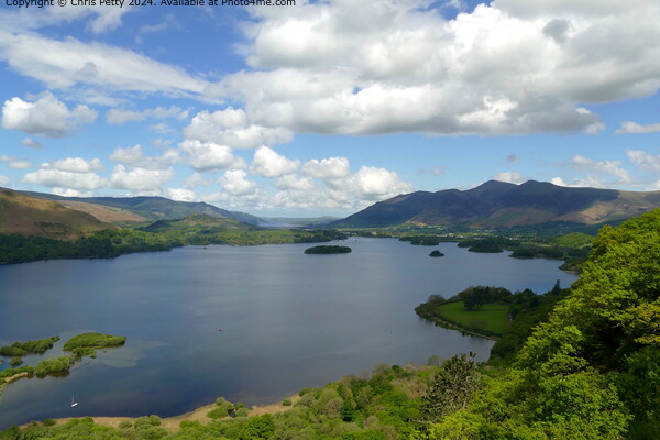 Derwent Water Lake District Picture Board by Chris Petty