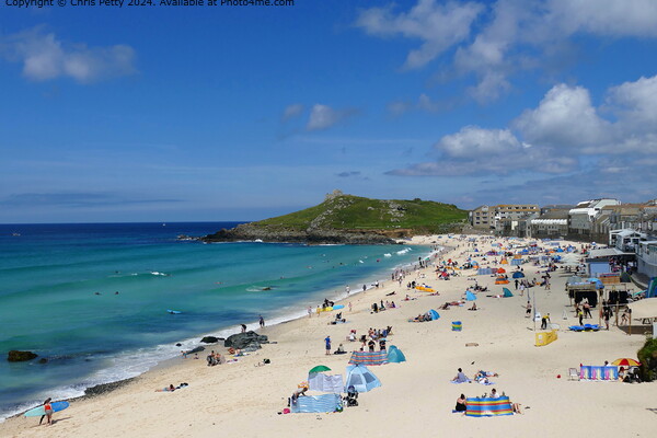 Porthmeor Beach , St Ives Picture Board by Chris Petty