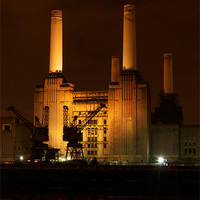 Buy canvas prints of Battersea Power Station Night by Chris Petty