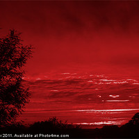 Buy canvas prints of Red Sky at Night by Gordon Dimmer