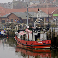 Buy canvas prints of Fishing Vessel in Whitby Habour by Gordon Dimmer