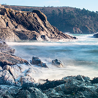 Buy canvas prints of Milky Waves at Castle Cove by Gordon Dimmer