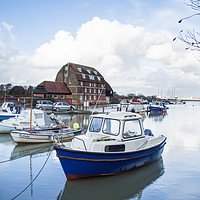 Buy canvas prints of Small Boat at Ashlett Creek in Hampshire by Gordon Dimmer