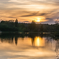 Buy canvas prints of Sunset Over Mill Pond Beaulieu by Gordon Dimmer