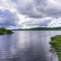 Buy canvas prints of Rain Clouds Over Lake Bala by Gordon Dimmer