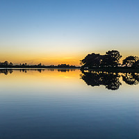 Buy canvas prints of Tranquility after sunset at Hatchet Pond by Gordon Dimmer