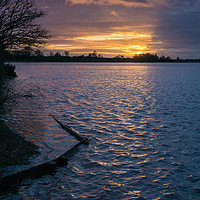 Buy canvas prints of A Fiery Sunset over Hatchet Pond by Gordon Dimmer