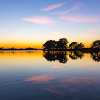 Buy canvas prints of Pink Clouds Over Hatchet Pond by Gordon Dimmer