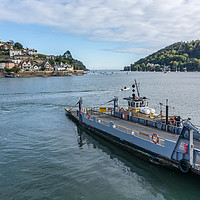 Buy canvas prints of The Dartmouth to Kingswear car ferry by Gordon Dimmer