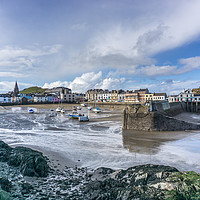 Buy canvas prints of A View of Ilfracombe Harbour at Low Tide by Gordon Dimmer