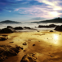 Buy canvas prints of Burgh Island from Bantham Beach by Brian Middleton
