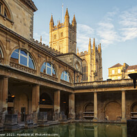 Buy canvas prints of Bath Pump Room at Sunset by Paul Brewer