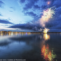 Buy canvas prints of Fireworks in Weymouth by Paul Brewer