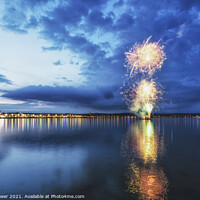 Buy canvas prints of Fireworks in Weymouth by Paul Brewer