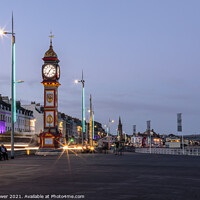 Buy canvas prints of Weymouth's Jubilee Clock Seafront in October  by Paul Brewer