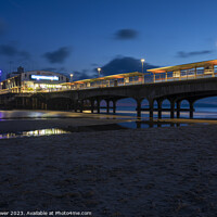 Buy canvas prints of Bournemouth Pier at night by Paul Brewer