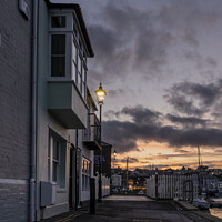 Buy canvas prints of Weymouth Harbourside at Dusk by Paul Brewer