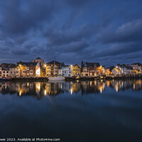 Buy canvas prints of Weymouth Harbour at Dusk in Winter by Paul Brewer