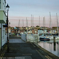 Buy canvas prints of Weymouth Harbour at Moonset by Paul Brewer