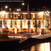 Buy canvas prints of Weymouth B & B's at night by Paul Brewer