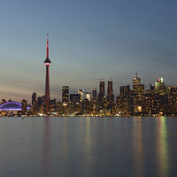 Buy canvas prints of Toronto Skyline at Night by Paul Brewer